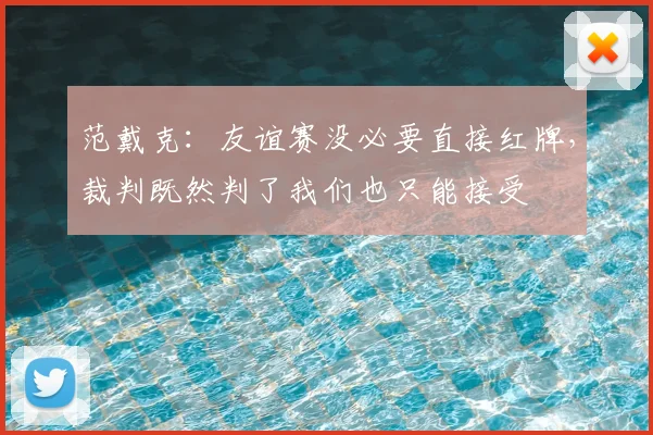 范戴克：友谊赛没必要直接红牌，裁判既然判了我们也只能接受